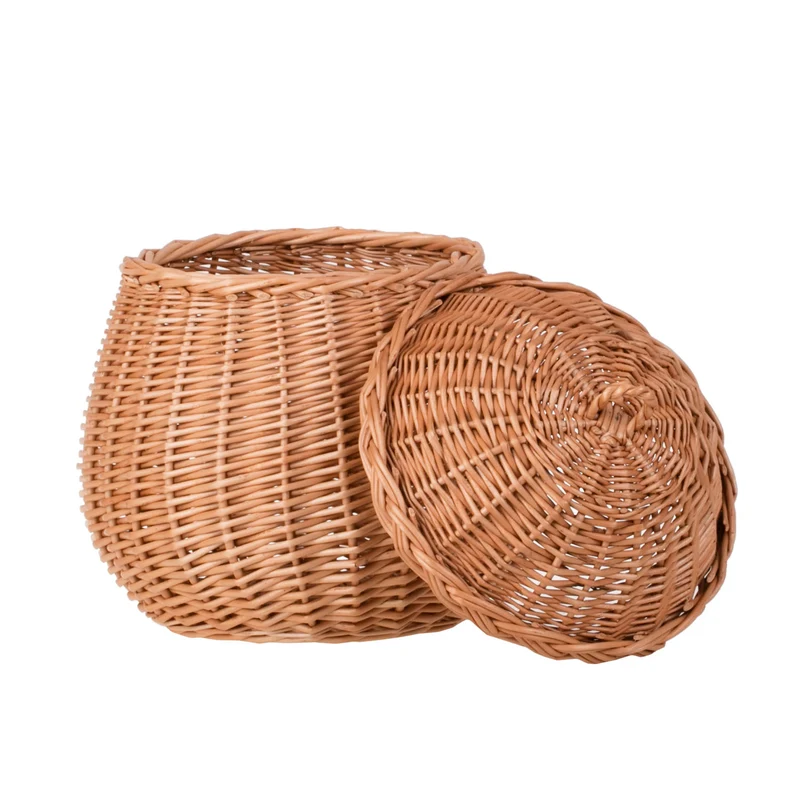 Zelveta wicker basket with lid TheWickerStories