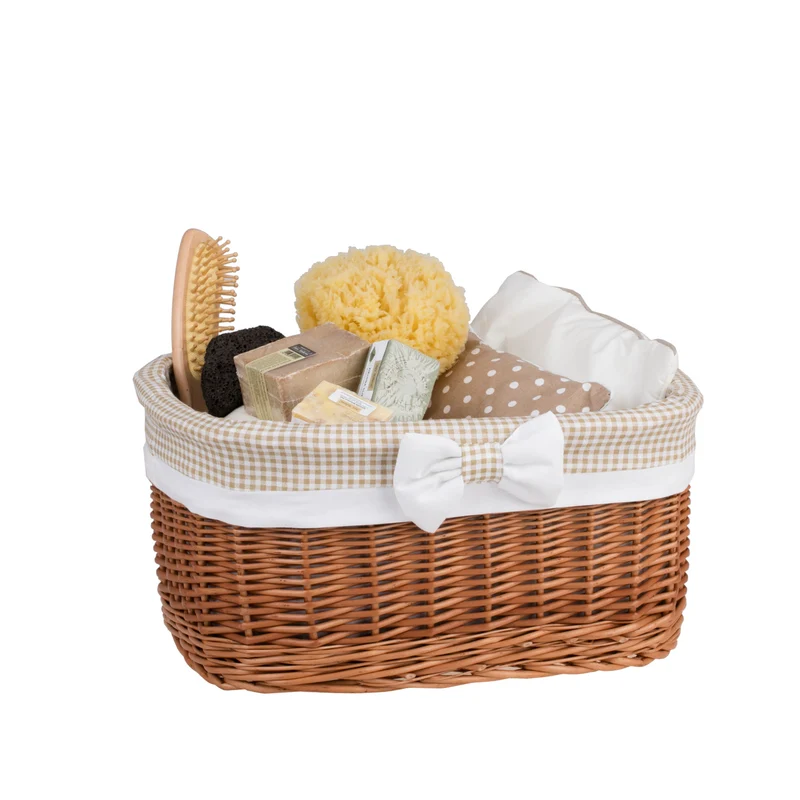 Nestor wicker basket with beige lining TheWickerStories