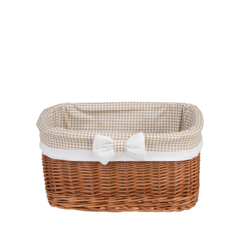 Nestor wicker basket with beige lining TheWickerStories