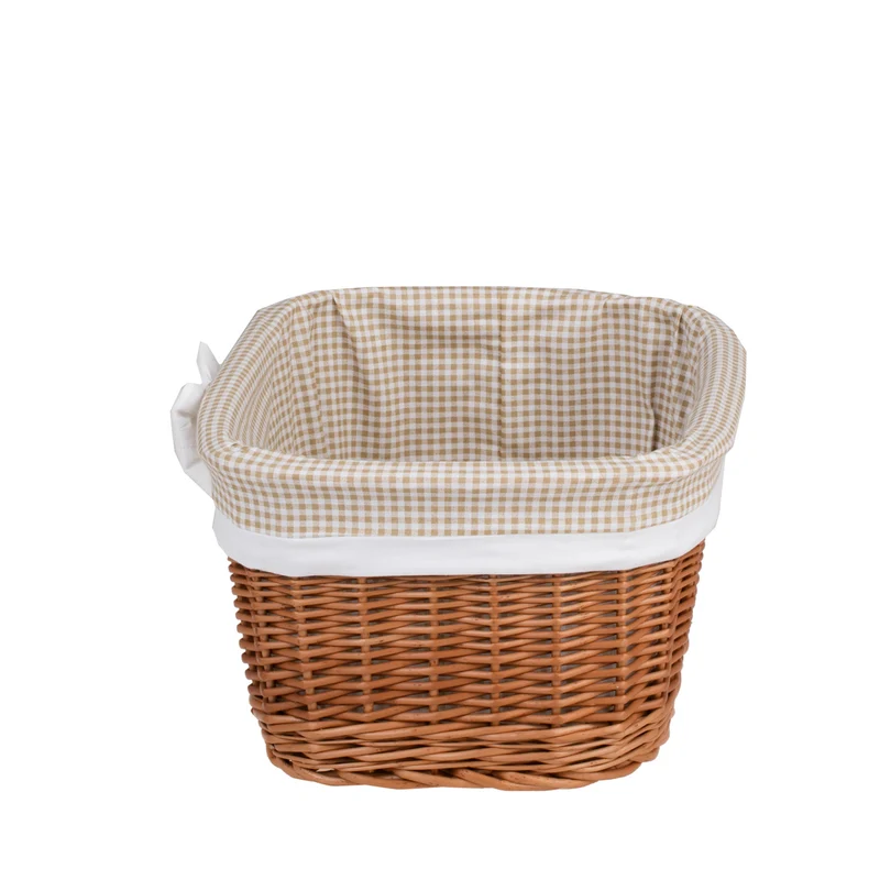 Nestor wicker basket with beige lining TheWickerStories