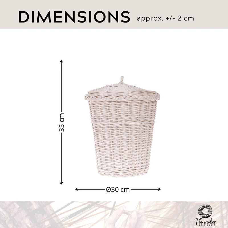 Decora wicker trash bin with lid TheWickerStories