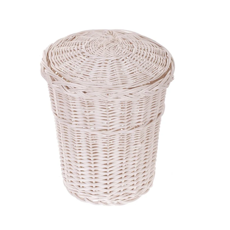 Decora wicker trash bin with lid TheWickerStories