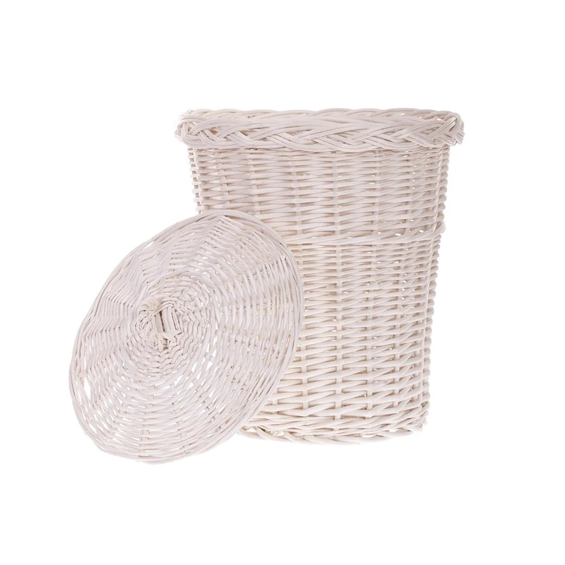 Decora wicker trash bin with lid TheWickerStories