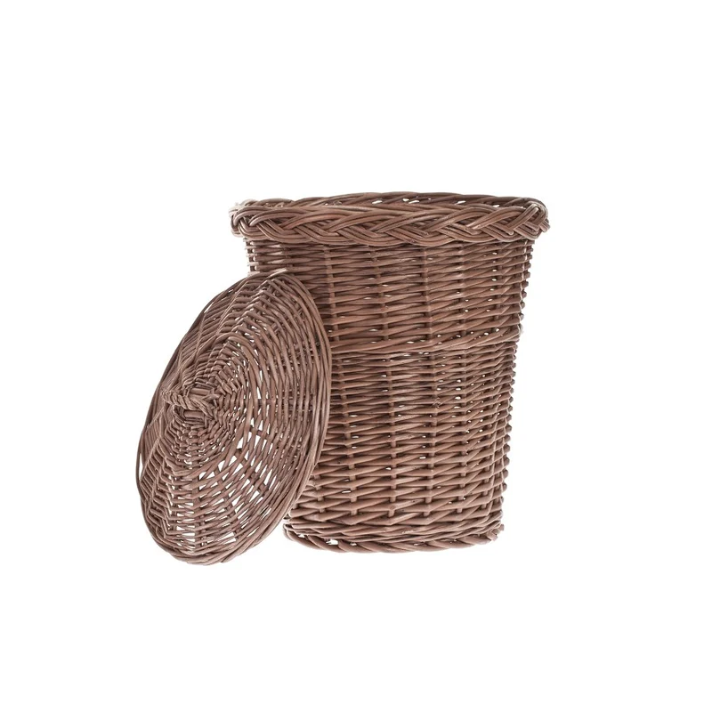 Decora wicker trash bin with lid TheWickerStories