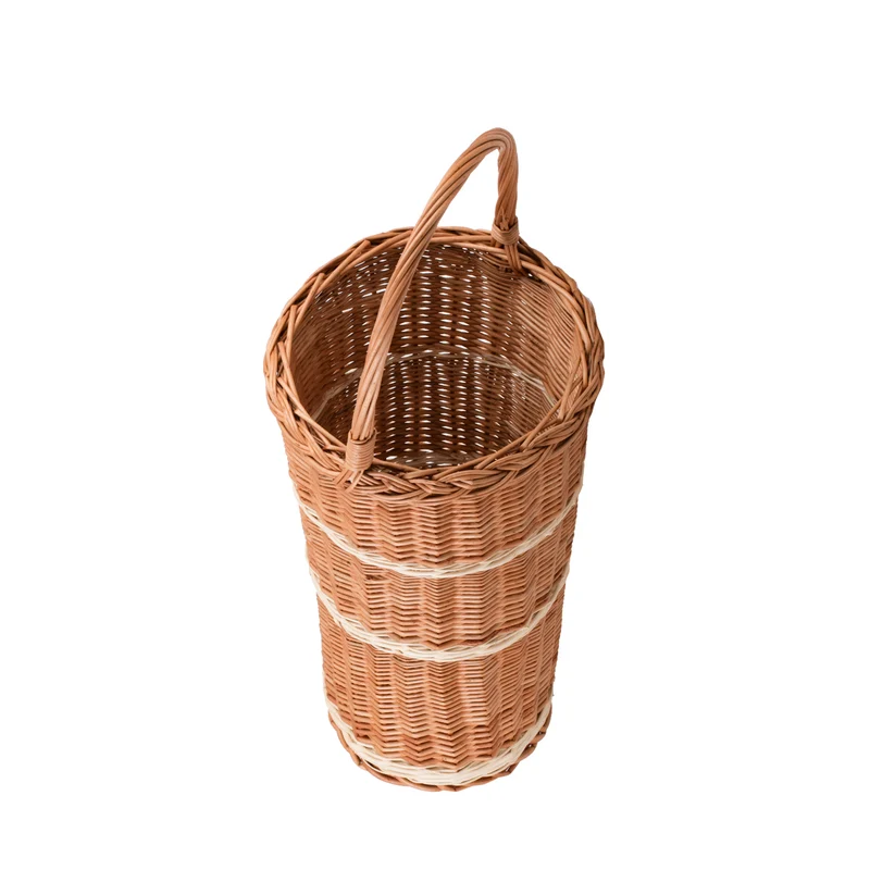 Vulpes wicker umbrella basket, umbrella stand, umbrella holder with handle TheWickerStories