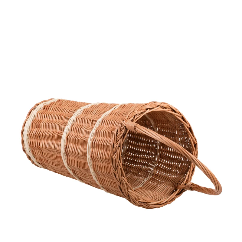 Vulpes wicker umbrella basket, umbrella stand, umbrella holder with handle TheWickerStories