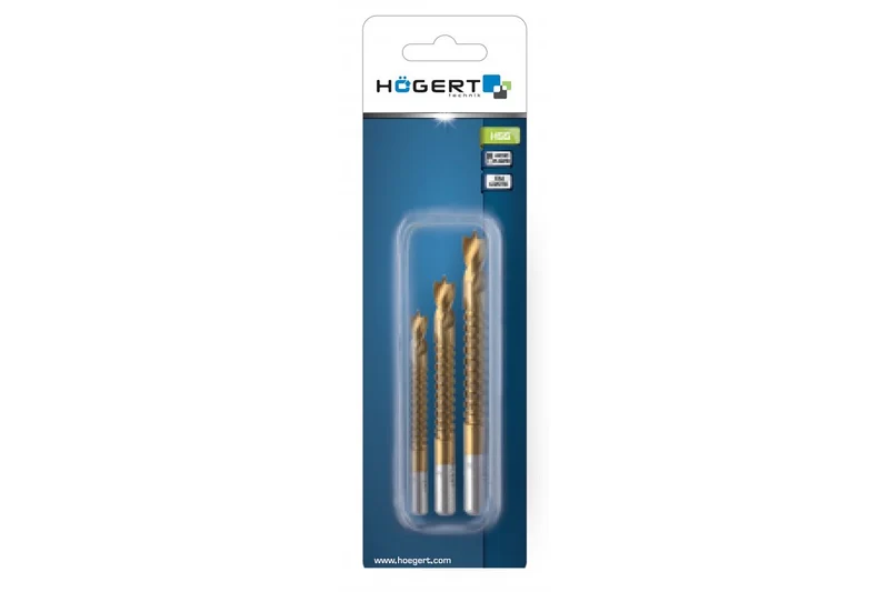 Wiertła- piły zestaw 3 szt, 5.6.8 mm do drewna i tworzywa, stal HSS