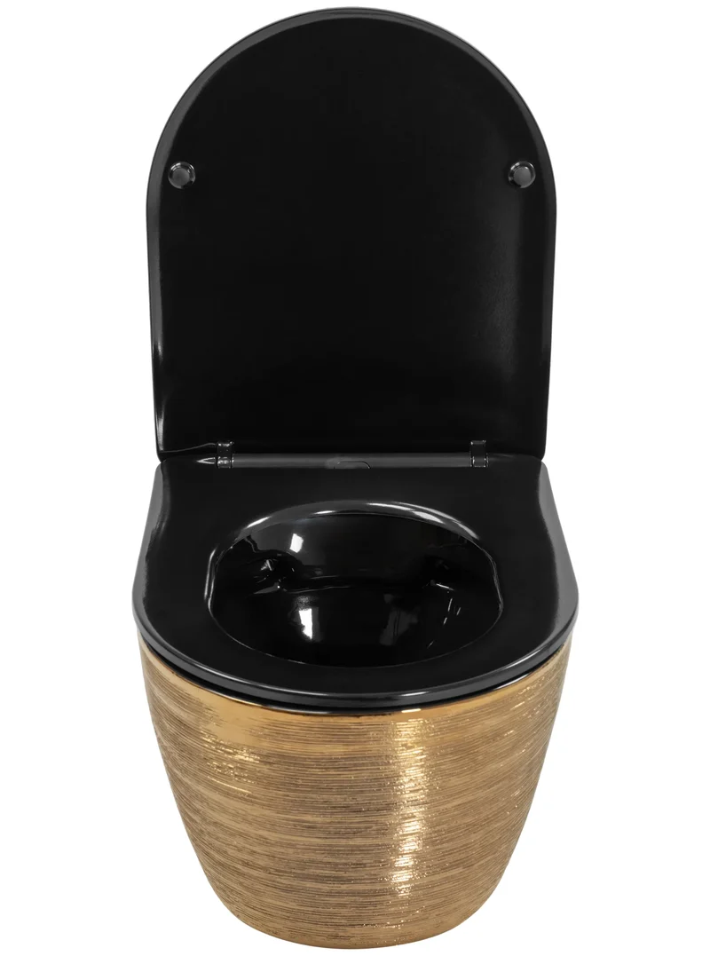 Toilette Carlo Schwarz Brushed Gold