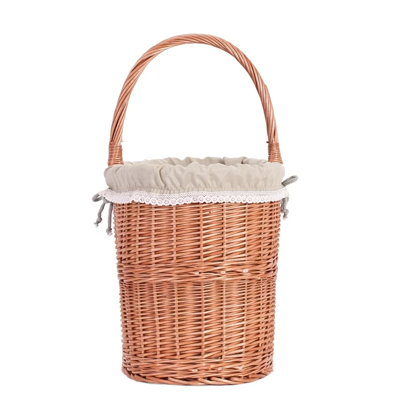 Ovis wicker stair basket, storage container, stair organizer with trim TheWickerStories