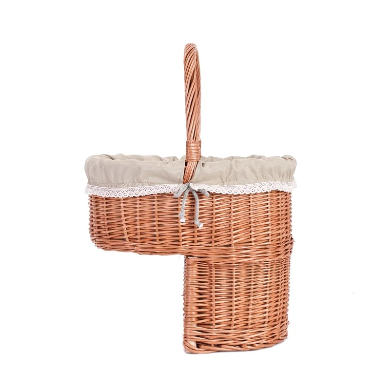 Ovis wicker stair basket, storage container, stair organizer with trim TheWickerStories
