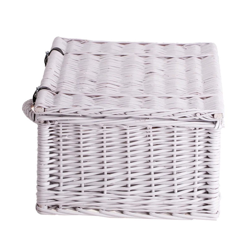 Viviana wicker suitcase with handle and clasp TheWickerStories