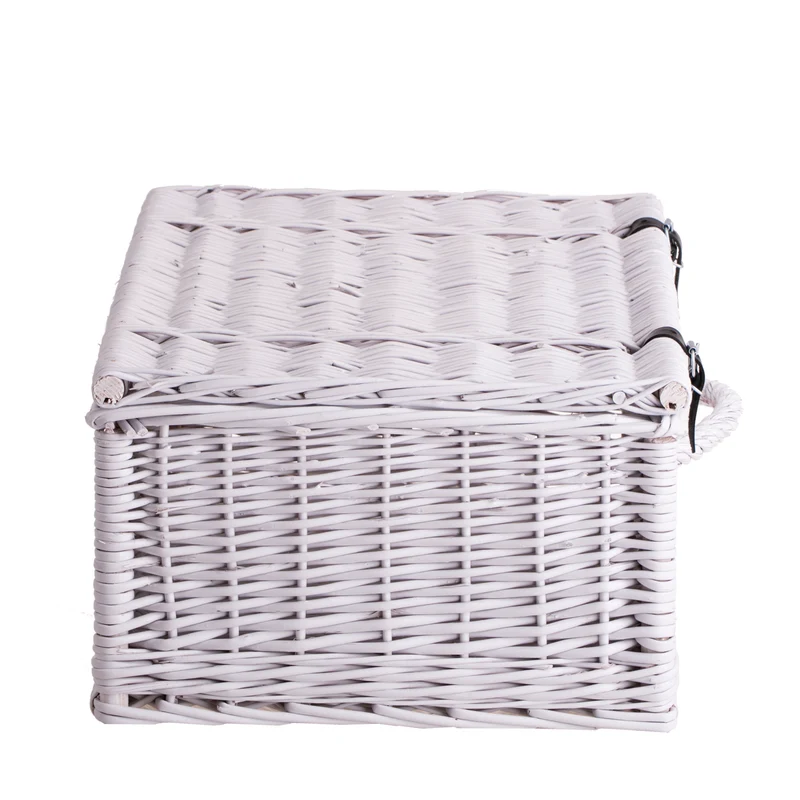 Viviana wicker suitcase with handle and clasp TheWickerStories