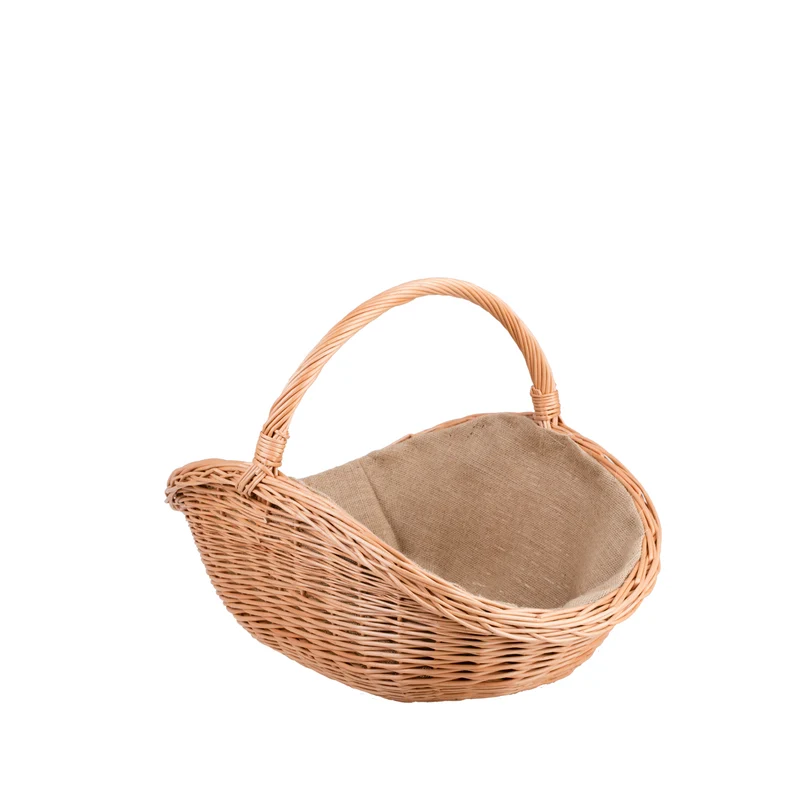 Fronde wicker basket with jute trim and handle TheWickerStories