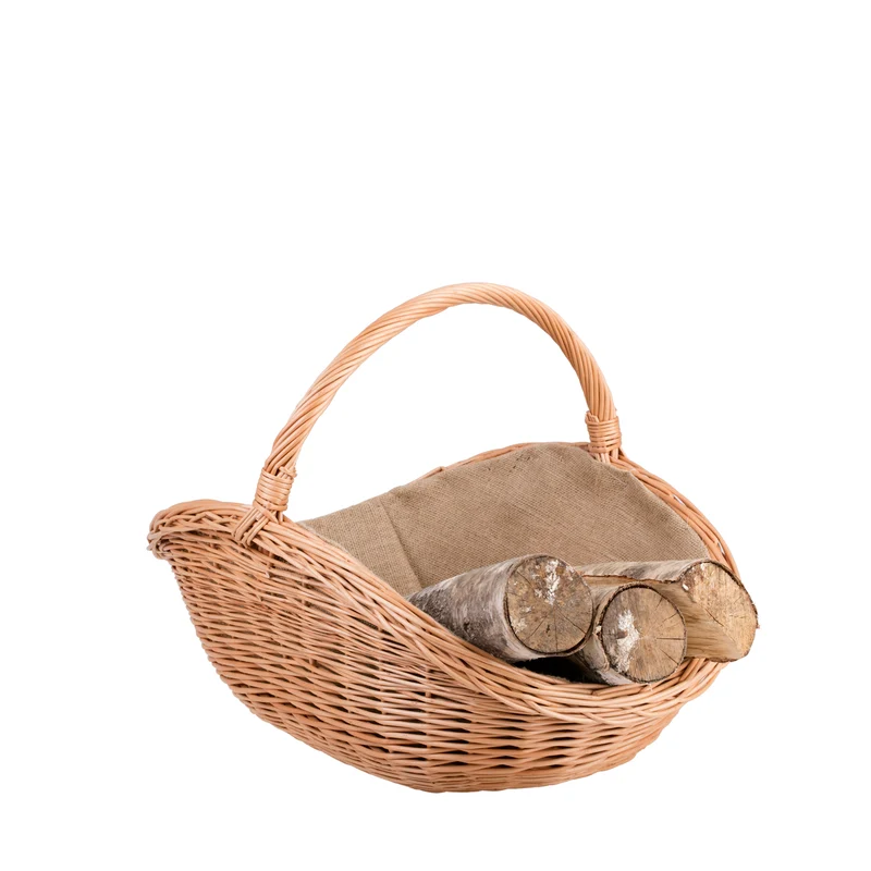 Fronde wicker basket with jute trim and handle TheWickerStories