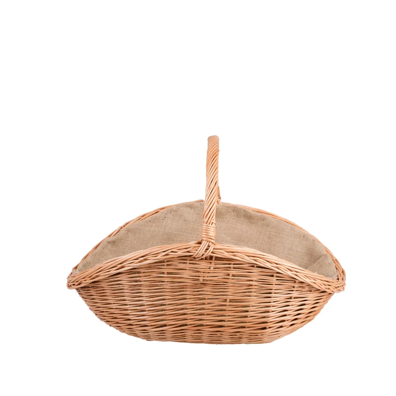 Fronde wicker basket with jute trim and handle TheWickerStories