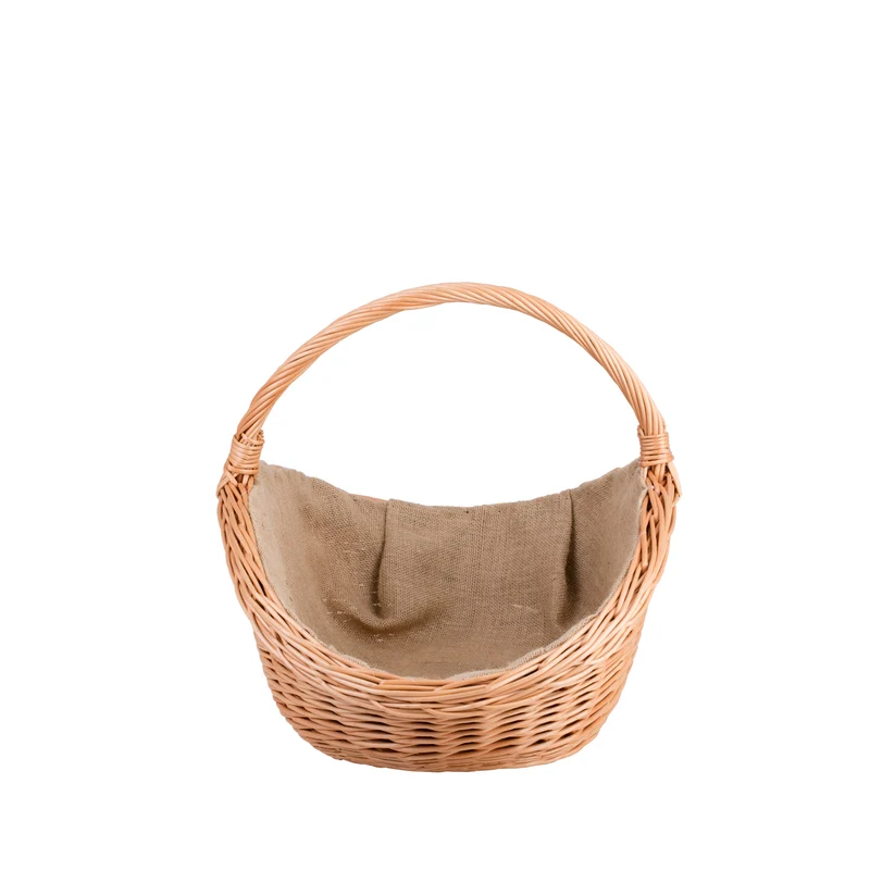 Fronde wicker basket with jute trim and handle TheWickerStories