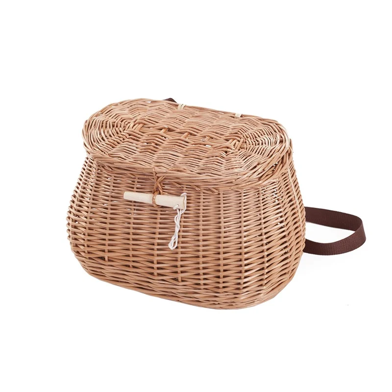 Marone wicker fishing basket, fishing creel, closable fish bag TheWickerStories