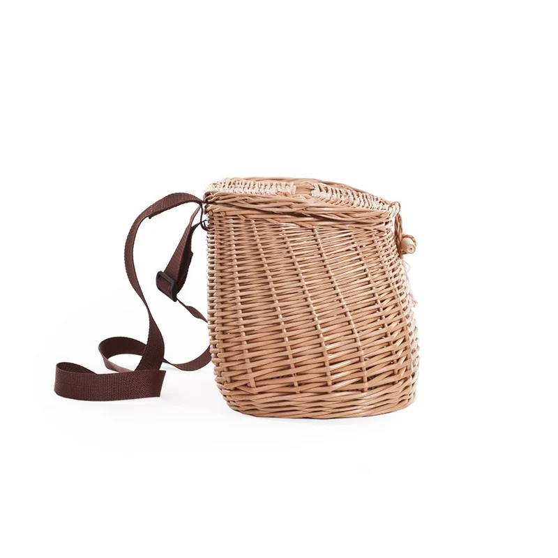 Marone wicker fishing basket, fishing creel, closable fish bag TheWickerStories