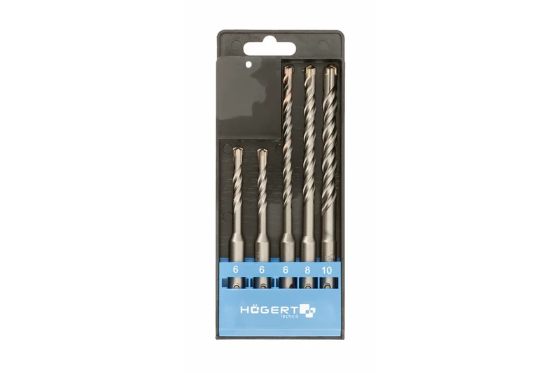 Zestaw wierteł SDS Plus 5 szt, średnica: 3 x 6 mm, 8 mm, 10 mm