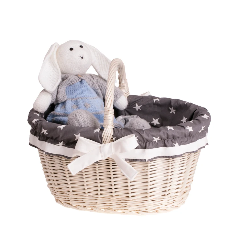 Walerissa wicker shopping basket, mushroom and picnic basket, decorative gift basket with trim TheWickerStories