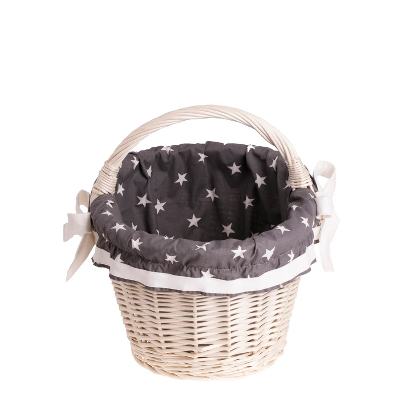 Walerissa wicker shopping basket, mushroom and picnic basket, decorative gift basket with trim TheWickerStories