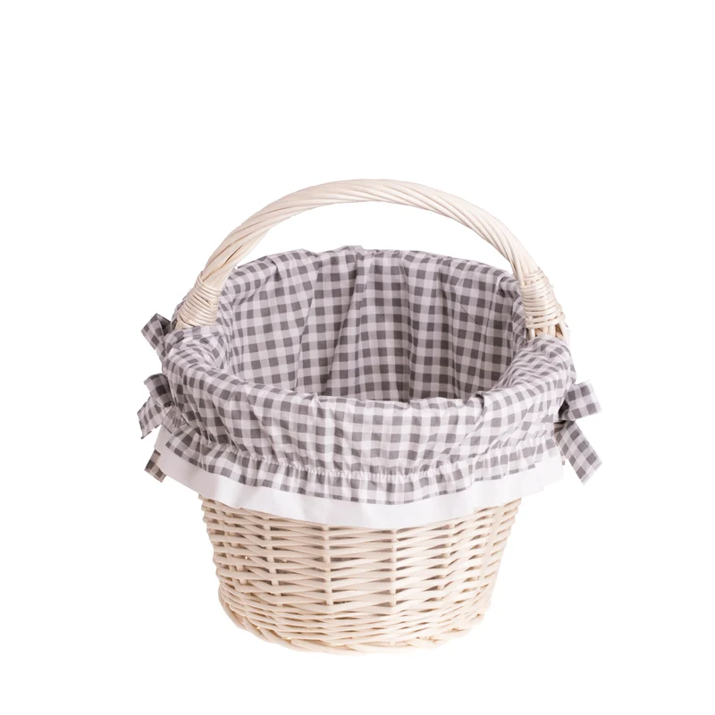 Walerissa wicker shopping basket, mushroom and picnic basket, decorative gift basket with trim TheWickerStories