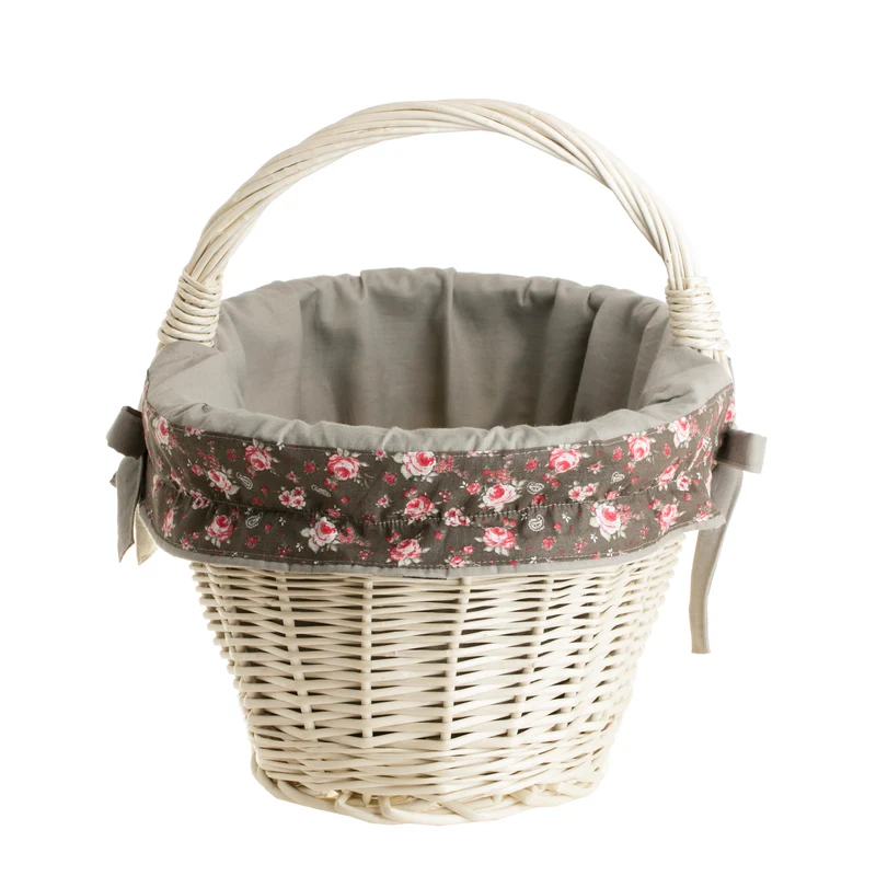 Walerissa wicker shopping basket, basket for mushrooms and picnics, decorative gift basket with trim TheWickerStories