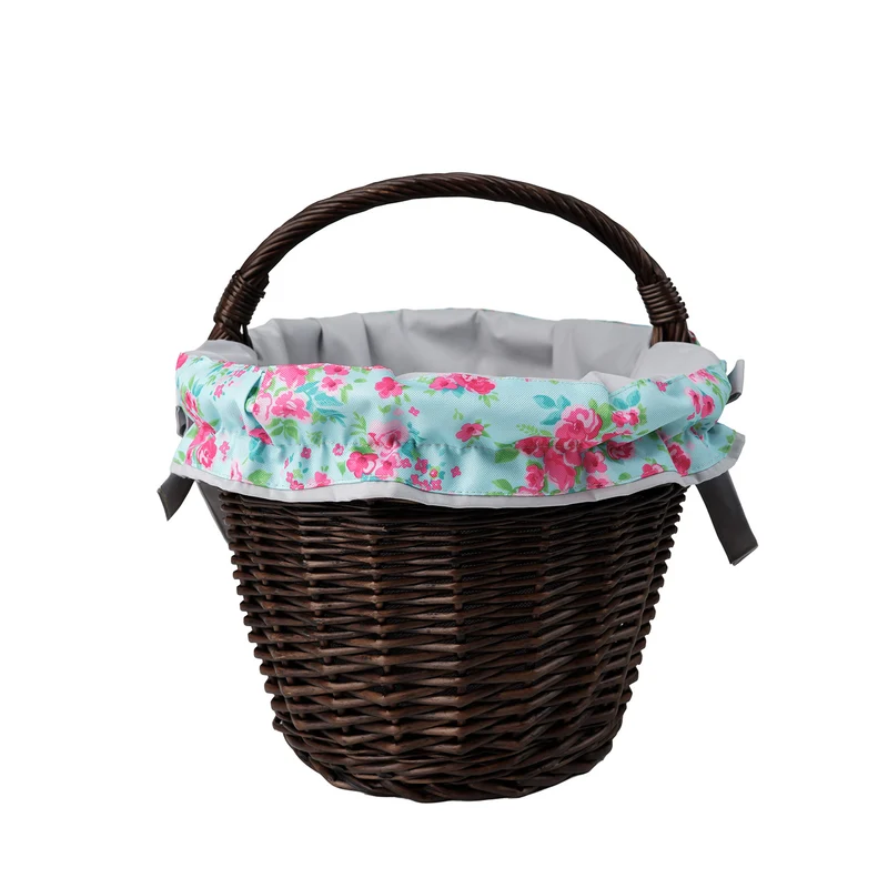 Walerissa wicker shopping basket, mushroom and picnic basket, decorative gift basket with trim TheWickerStories