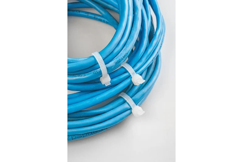 Nylonowe opaski zaciskowe 4,8 x 200 mm, 25 szt., białe
