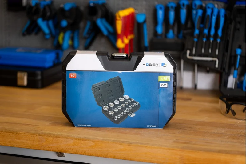 Zestaw kluczy nasadowych 1/2", 21 szt.
