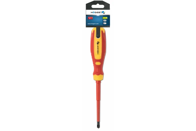 Wkrętak płasko-krzyżowy, PZ2/SL6 100 mm, 1000V, SLIM, CrMo