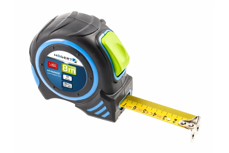 Miara zwijana 8m 25mm auto stop nylon z magnesem