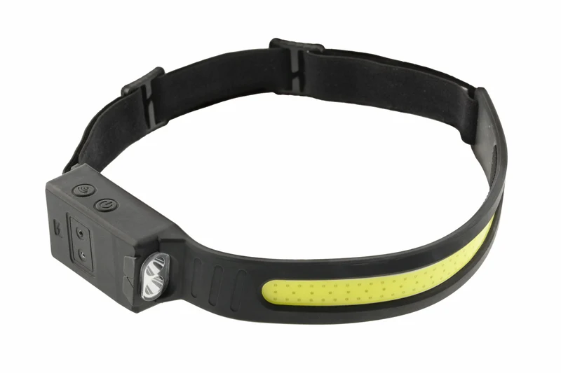 Lampa czołowa LED COB USB, 5 funkcji