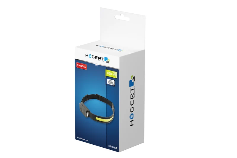 Lampa czołowa LED COB USB, 5 funkcji