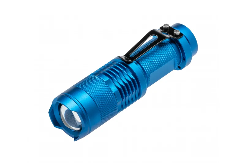 Latarka kieszonkowa aluminiowa,1*AA/1*14500 3.7v(bez baterii),5W,250lm,IP20,200m