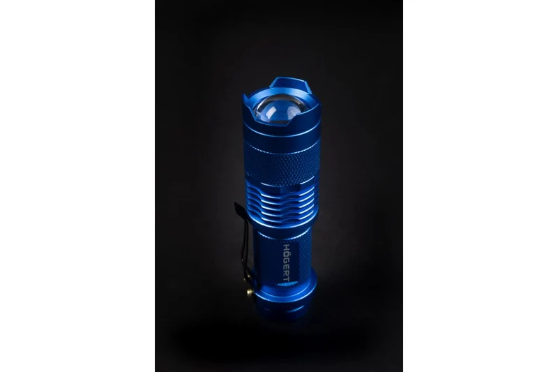 Latarka kieszonkowa aluminiowa,1*AA/1*14500 3.7v(bez baterii),5W,250lm,IP20,200m