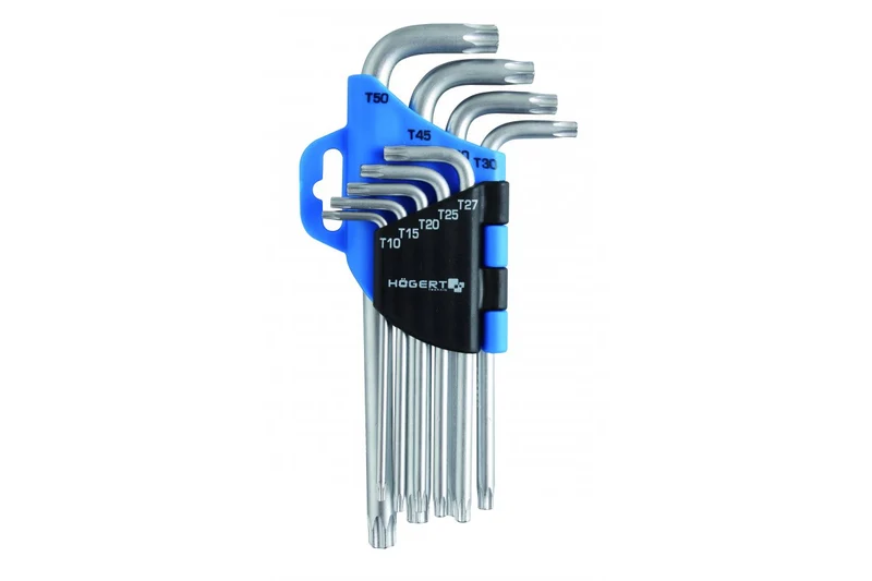 Klucze torx CrV, 9 szt.