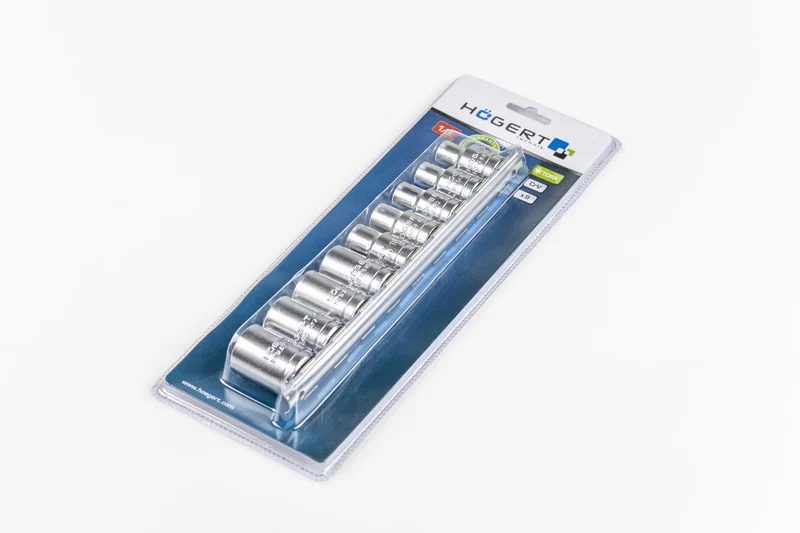 Zestaw nasadek Torx 9 szt., 1/2" rozm. E10-E24, CrV