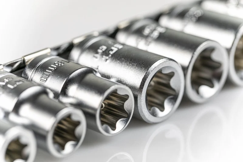 Zestaw nasadek Torx 9 szt., 1/2" rozm. E10-E24, CrV