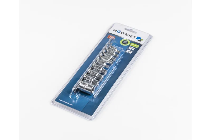 Zestaw nasadek torx 9 szt., 1/4": E5-E8, 3/8": E6-E16, CrV