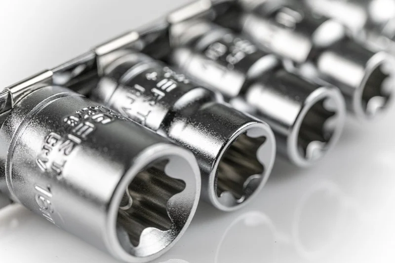 Zestaw nasadek torx 9 szt., 1/4": E5-E8, 3/8": E6-E16, CrV