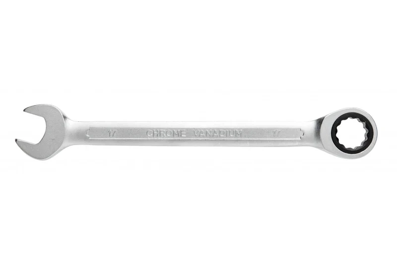 Klucz płasko oczkowy z grzechotką, ze stali CrV, 8 mm, 72T