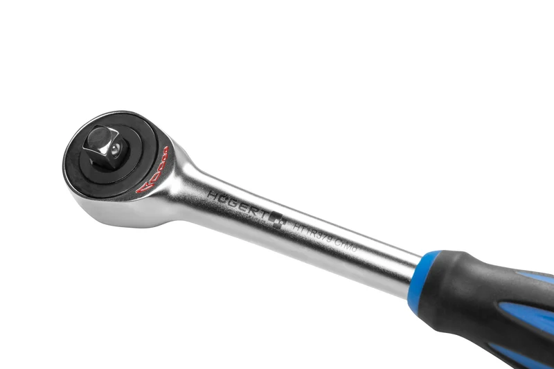 Grzechotka 3/8" z obrotową rękojeścią, 60 zębów, CrMo