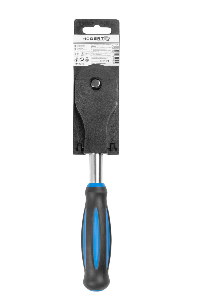 Grzechotka 3/8" z obrotową rękojeścią, 60 zębów, CrMo