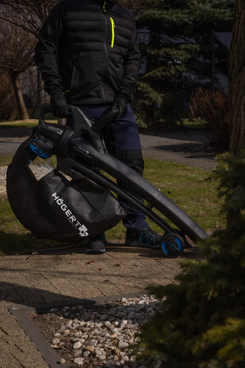 Bezszczotkowa dmuchawa i odkurzacz do liści 18V+18V