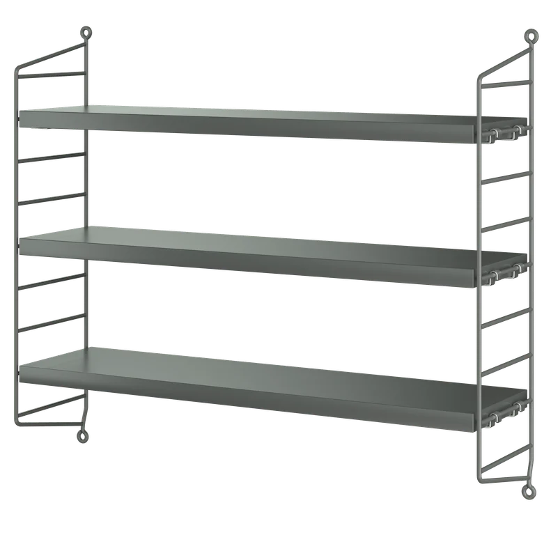 String Pocket Wandregal – Holz & Metall - String Furniture