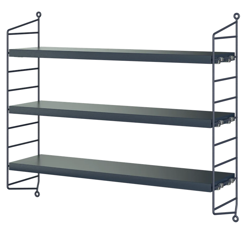 String Pocket Wandregal – Holz & Metall - String Furniture