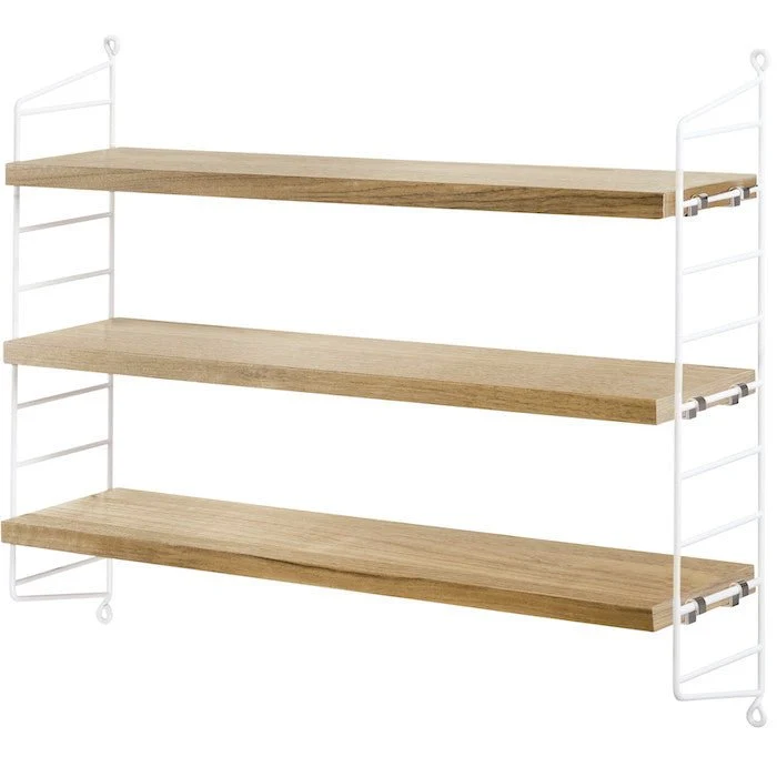 String Pocket Wandregal – Holz & Metall - String Furniture