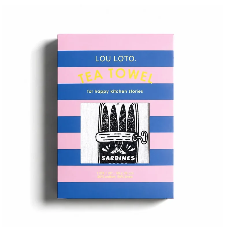 Geschirrtuch “Sardinen” | Maritimes Design | Lou Loto
