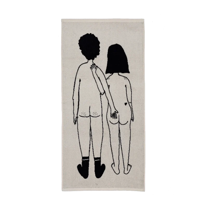 Handtuch “Naked Couple Back” 50x100 cm | Design Handtuch | helen b